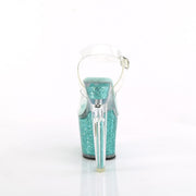 LOVESICK-708SG Clear/Aqua multi Iridescent Glitters Pleaser US Size (Women's): 5