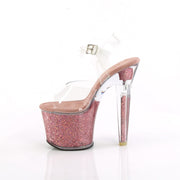 LOVESICK-708SG Clear/Pink Multi Iridescent Glitters Pleaser US Size (Women's): 5