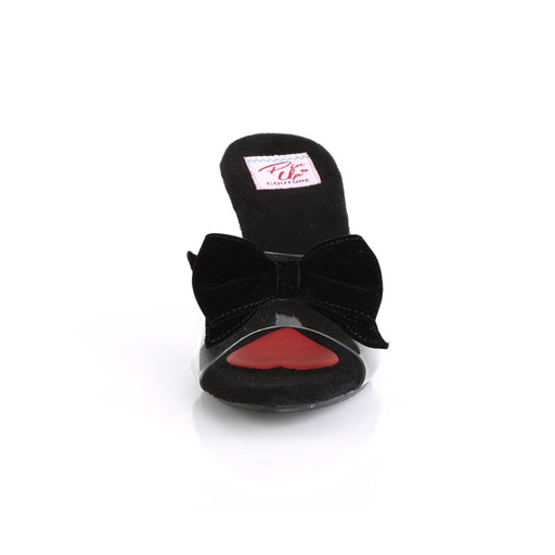 Pin Up Couture BELLE-301BOW Slide (Clear-Black/Clear)