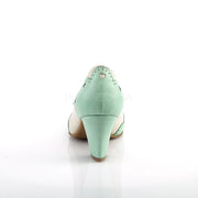 Pin Up Couture WIGGLE-17 Cream-Mint Faux Leather