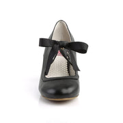 Pin Up Couture WIGGLE-32 Pump (Black Faux Leather)