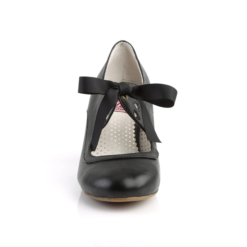 Pin Up Couture WIGGLE-32 Pump (Black Faux Leather)
