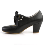 Pin Up Couture WIGGLE-32 Pump (Black Faux Leather)