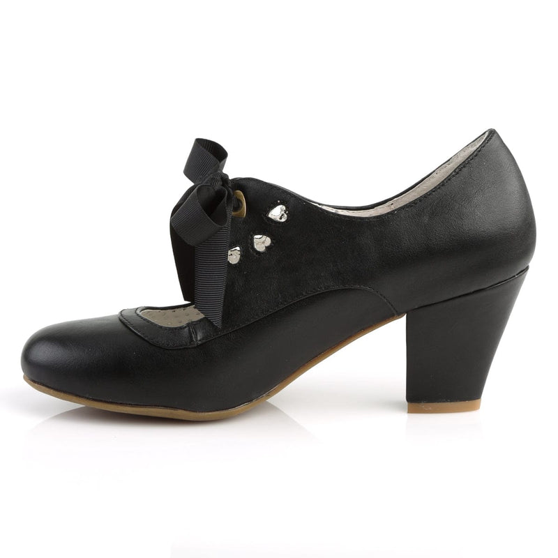 Pin Up Couture WIGGLE-32 Pump (Black Faux Leather)