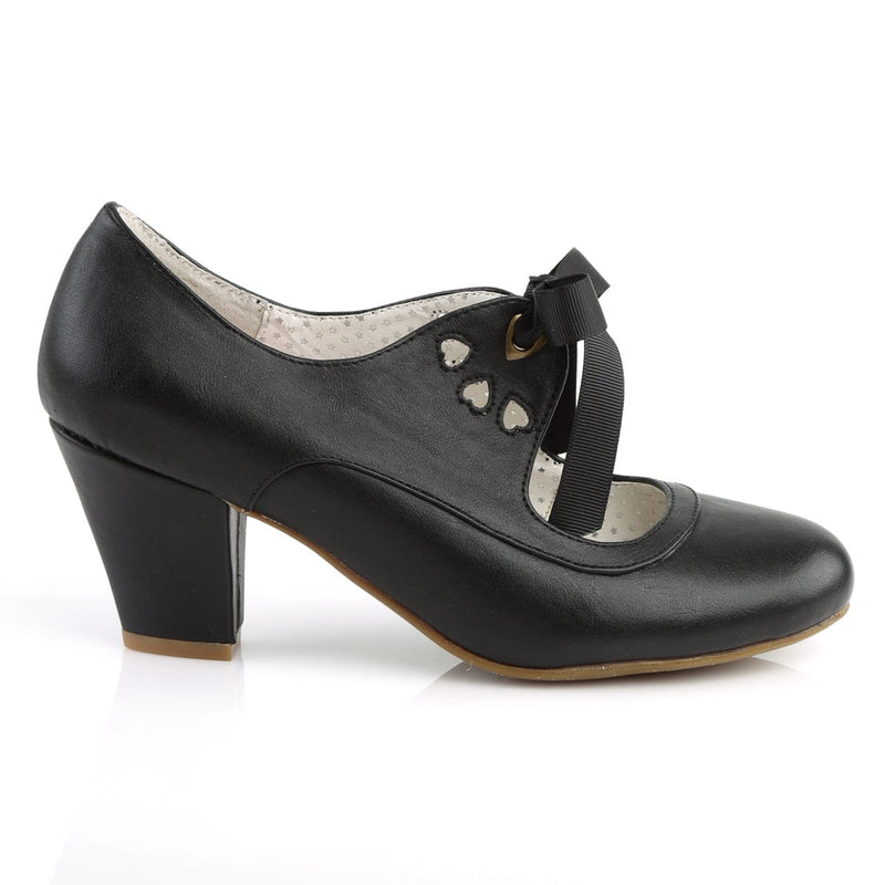 Pin Up Couture WIGGLE-32 Pump (Black Faux Leather)