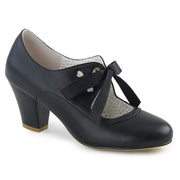 Pin Up Couture WIGGLE-32 Pump (Black Faux Leather)