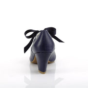 Pin Up Couture WIGGLE-32 Pump (Navy Blue Faux Leather)