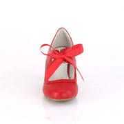 Pin Up Couture WIGGLE-32 Pump (Red Faux Leather)
