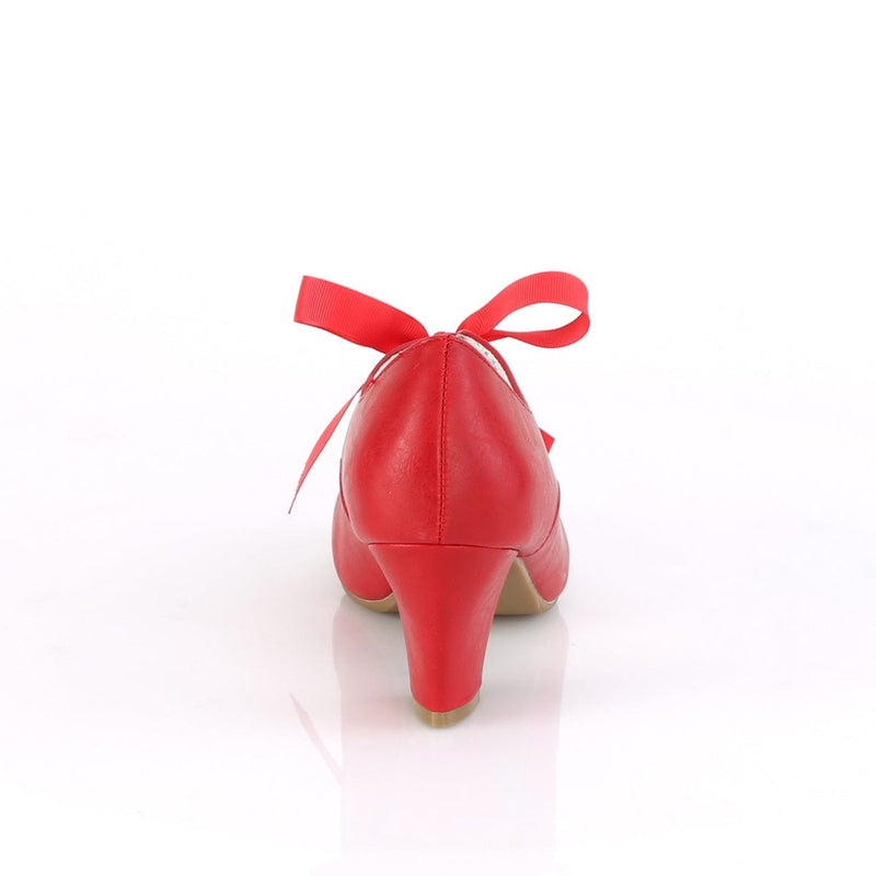 Pin Up Couture WIGGLE-32 Pump (Red Faux Leather)