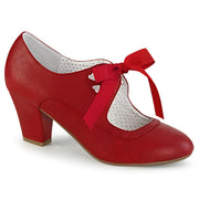 Pin Up Couture WIGGLE-32 Pump (Red Faux Leather)