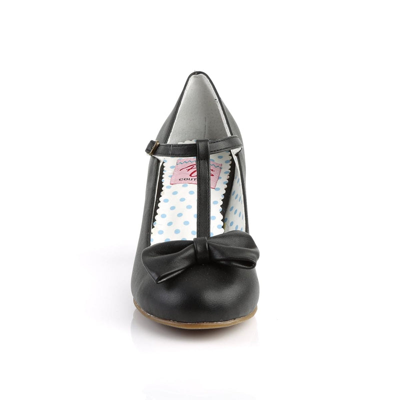 Pin Up Couture WIGGLE-50 Pump (Black Faux Leather)