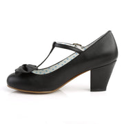 Pin Up Couture WIGGLE-50 Pump (Black Faux Leather)