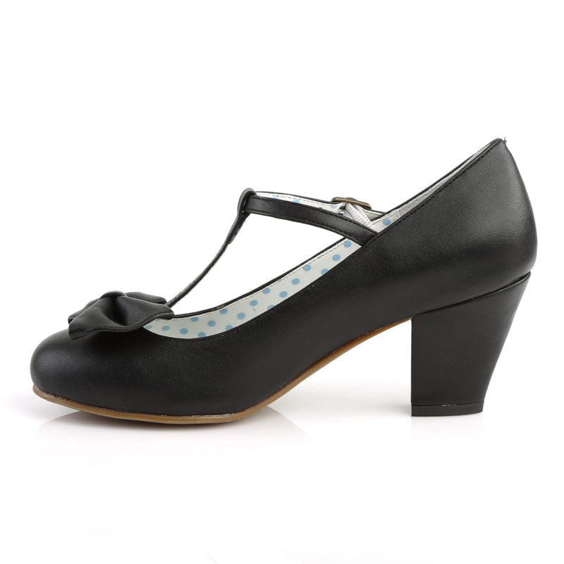 Pin Up Couture WIGGLE-50 Pump (Black Faux Leather)