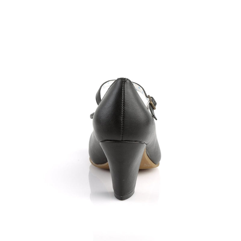 Pin Up Couture WIGGLE-50 Pump (Black Faux Leather)
