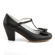 Pin Up Couture WIGGLE-50 Pump (Black Faux Leather)