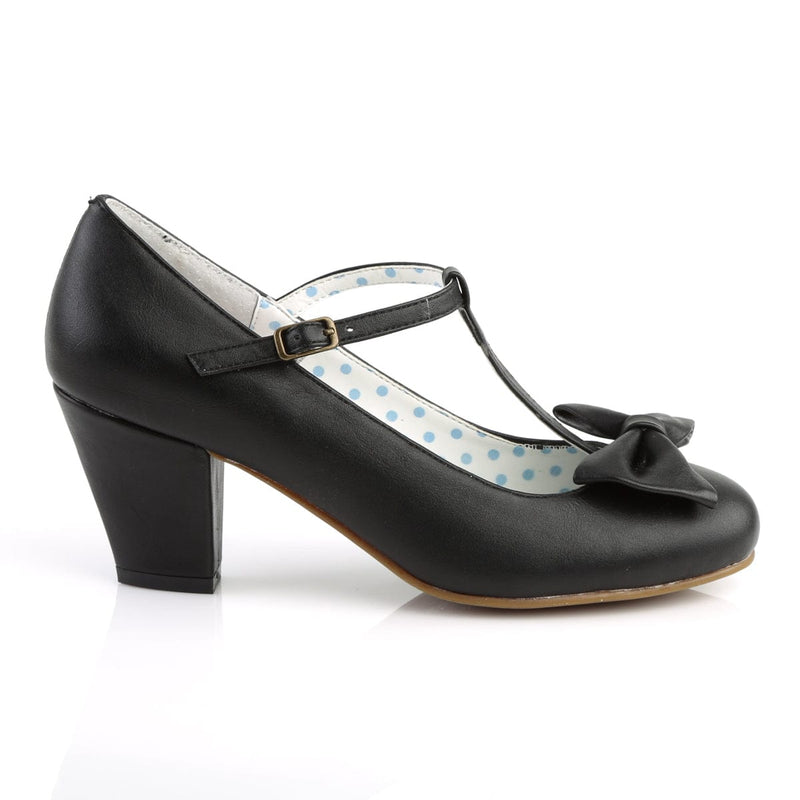 Pin Up Couture WIGGLE-50 Pump (Black Faux Leather)
