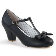 Pin Up Couture WIGGLE-50 Pump (Black Faux Leather)