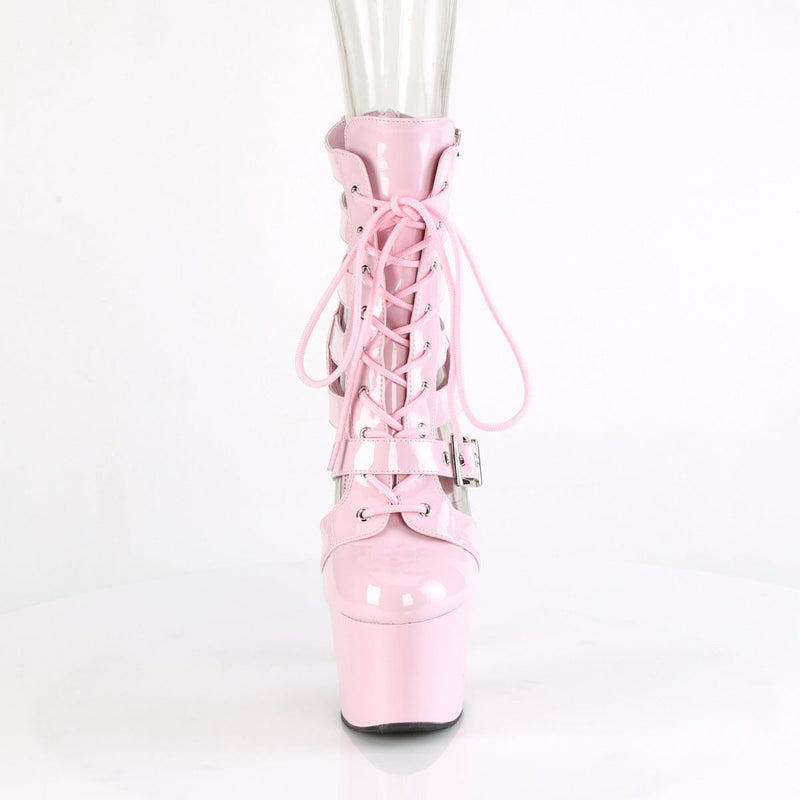Pleaser ADORE-1013MST Platform Ankle Boot (Baby Pink Patent/Baby Pink)