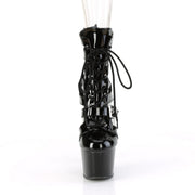 Pleaser ADORE-1013MST Platform Ankle Boot (Black Patent/Black)