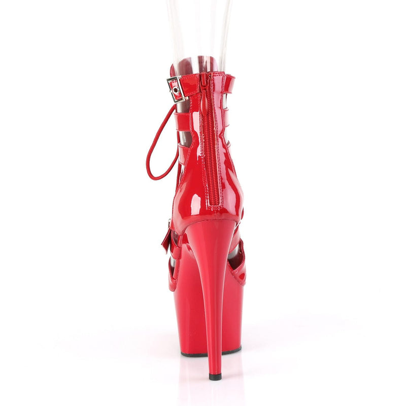 Pleaser ADORE-1013MST Platform Ankle Boot (Red Patent/Red)