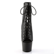 Pleaser ADORE-1016 Platform Ankle Boot (Black Faux Leather/Black Matte)
