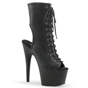 Pleaser ADORE-1016 Platform Ankle Boot (Black Faux Leather/Black Matte)