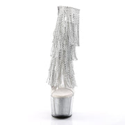 Pleaser ADORE-1017SRS Platform Ankle Boot (Clear-Silver Rhinestone/Silver SRhinestone)