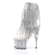 Pleaser ADORE-1017SRS Platform Ankle Boot (Clear-Silver Rhinestone/Silver SRhinestone)