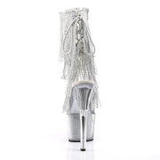 Pleaser ADORE-1017SRS Platform Ankle Boot (Clear-Silver Rhinestone/Silver SRhinestone)