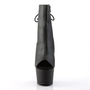 Pleaser ADORE-1018 Platform Ankle Boot (Black Faux Leather/Black Matte)