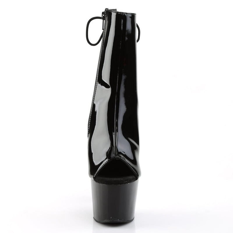 Pleaser ADORE-1018 Platform Ankle Boot (Black Patent/Black)