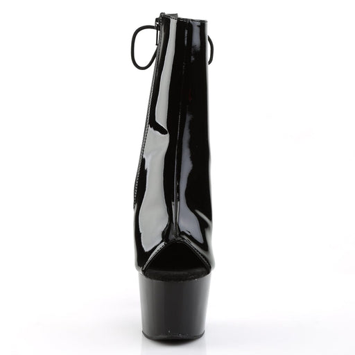 Pleaser ADORE-1018 Platform Ankle Boot (Black Patent/Black)