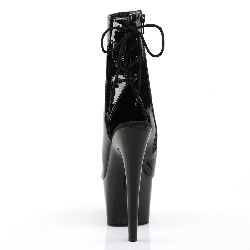 Pleaser ADORE-1018 Platform Ankle Boot (Black Patent/Black)