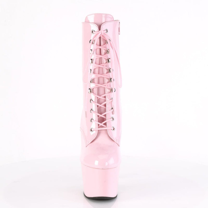Pleaser ADORE-1020 Platform Ankle Boot (Baby Pink Patent/Baby Pink)
