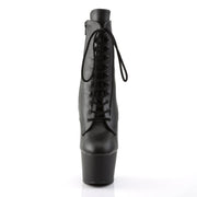 Pleaser ADORE-1020 Platform Ankle Boot (Black Faux Leather/Black Matte)