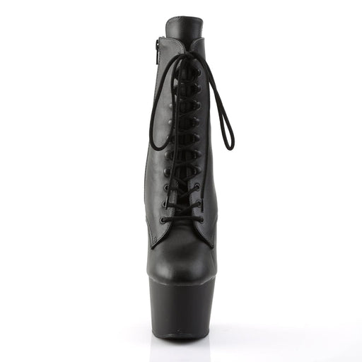 Pleaser ADORE-1020 Platform Ankle Boot (Black Faux Leather/Black Matte)