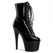 Pleaser ADORE-1020 Platform Ankle Boot (Black Patent/Black)