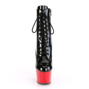 Pleaser ADORE-1020 Platform Ankle Boot (Black Patent/Red)