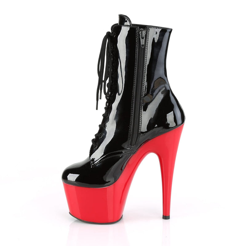 Pleaser ADORE-1020 Platform Ankle Boot (Black Patent/Red)