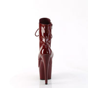 Pleaser ADORE-1020 Platform Ankle Boot (Burgundy Patent/Burgundy)