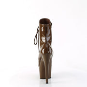 Pleaser ADORE-1020 Platform Ankle Boot (Mocha Patent/Mocha)