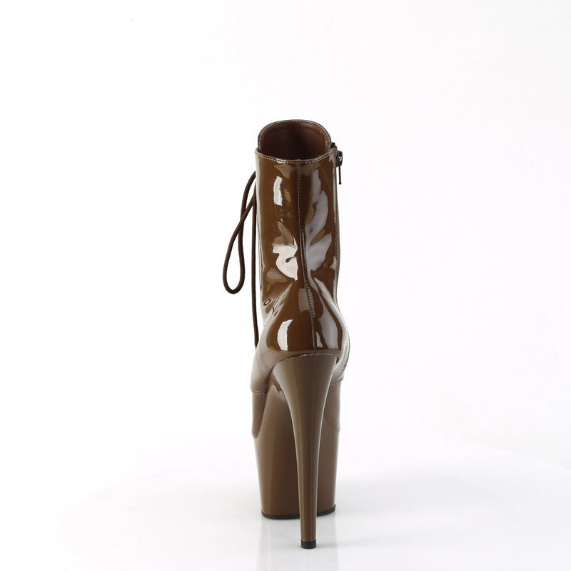 Pleaser ADORE-1020 Platform Ankle Boot (Mocha Patent/Mocha)