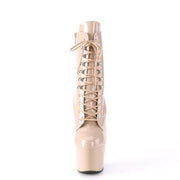 Pleaser ADORE-1020 Platform Ankle Boot (Nude Patent/Nude)