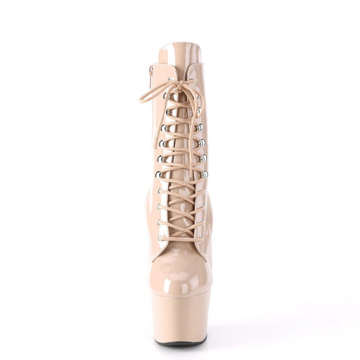 Pleaser ADORE-1020 Platform Ankle Boot (Nude Patent/Nude)