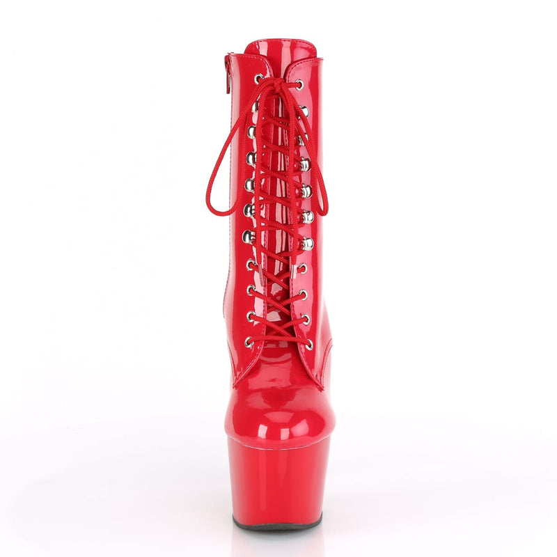 Pleaser ADORE-1020 Platform Ankle Boot (Red Patent/Red)