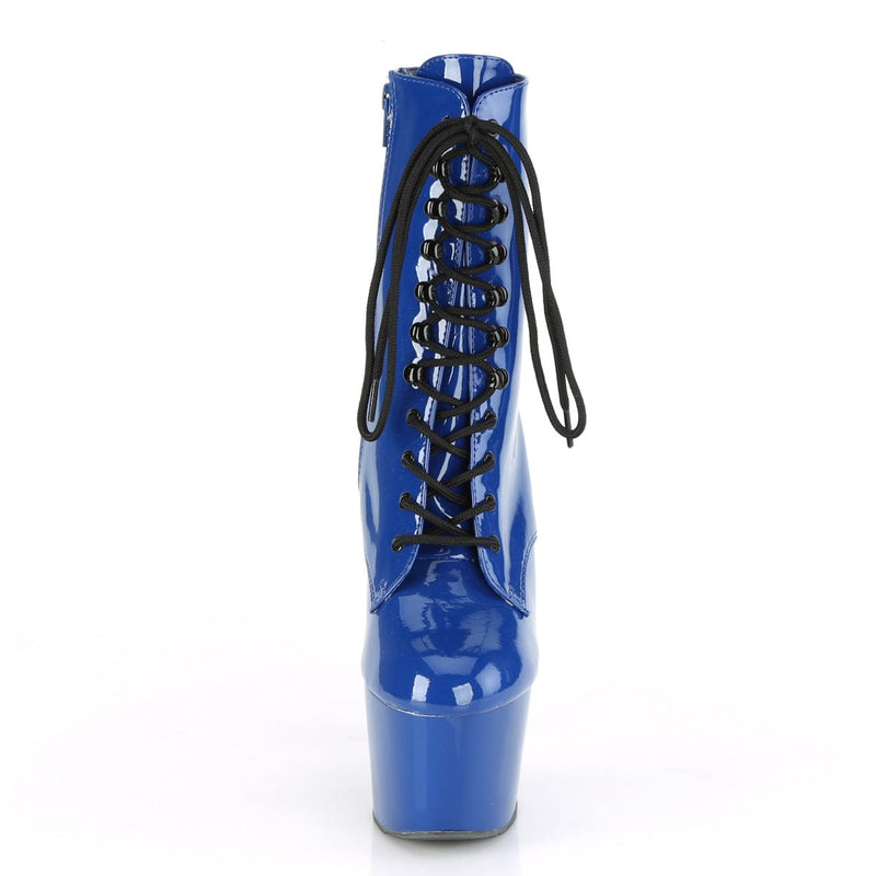 Pleaser ADORE-1020 Platform Ankle Boot (Royal Blue Patent/Royal Blue)