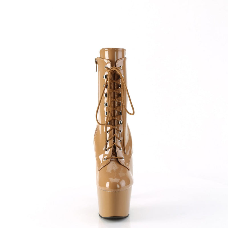 Pleaser ADORE-1020 Platform Ankle Boot (Toffee Patent/Toffee)