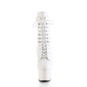 Pleaser ADORE-1020 Platform Ankle Boot (White Faux Leather/White Matte)