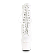 Pleaser ADORE-1020 Platform Ankle Boot (White Patent/White)