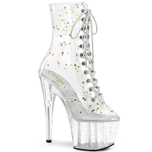 Pleaser ADORE-1020C-2 Platform Ankle Boot (Clear TPU/Clear)